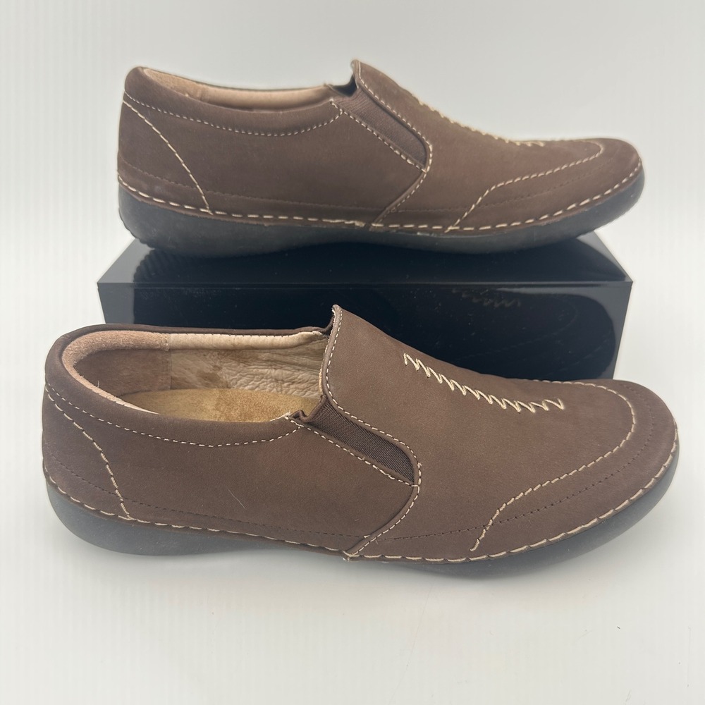 Vionic Addison Loafers Womens Size 7 Brown Leather Orthaheel Slip On Shoes
